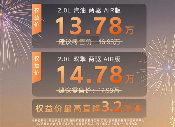 丰田史无前例新低!全新威兰达AIR版上市:13.78万起 新闻 丰田史无前例新低!全新威兰达AIR版上市:13.78万起 新闻