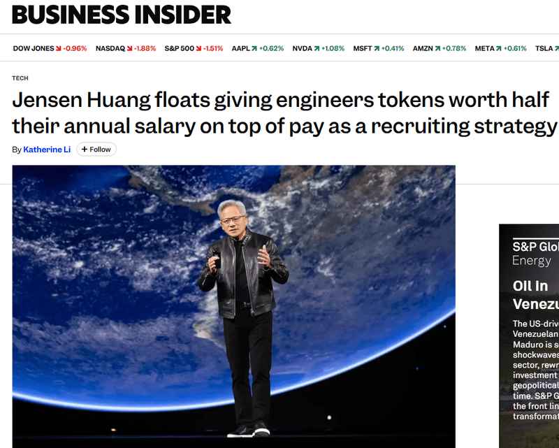 当算力成为硅谷新硬通货;程序员们比拼Token消耗,职场规则彻底重写。 IT技术 当算力成为硅谷新硬通货;程序员们比拼Token消耗,职场规则彻底重写。 IT技术