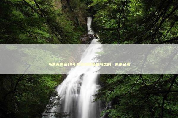 马斯克预言10年内劳动将变成可选的：未来已来 新闻