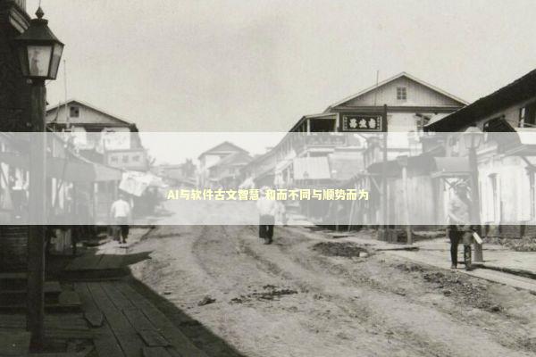 AI与软件古文智慧 和而不同与顺势而为 新闻